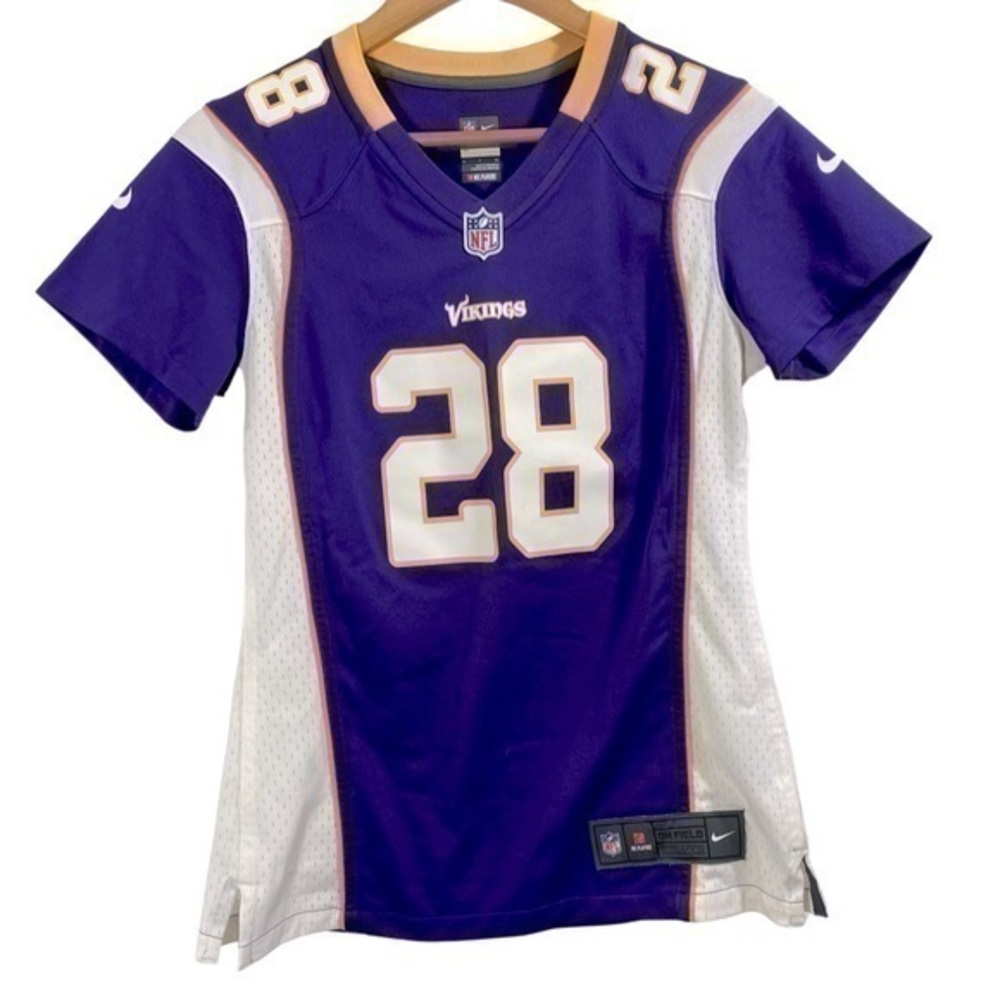 Nike Women’s NFL On Field Vikings 28 Adrian Peterson Jersey Size S